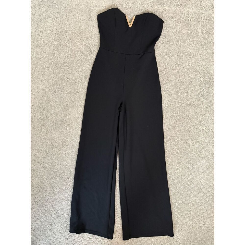 Guess Black Dressy Strapless Jumpsuit Gold V XS